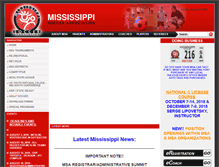 Tablet Screenshot of mississippisoccer.org